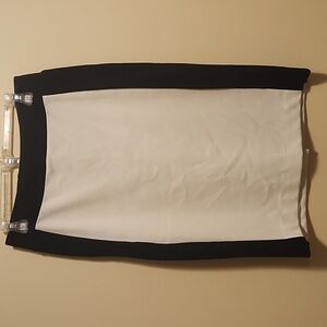 Black and creme pencil skirt